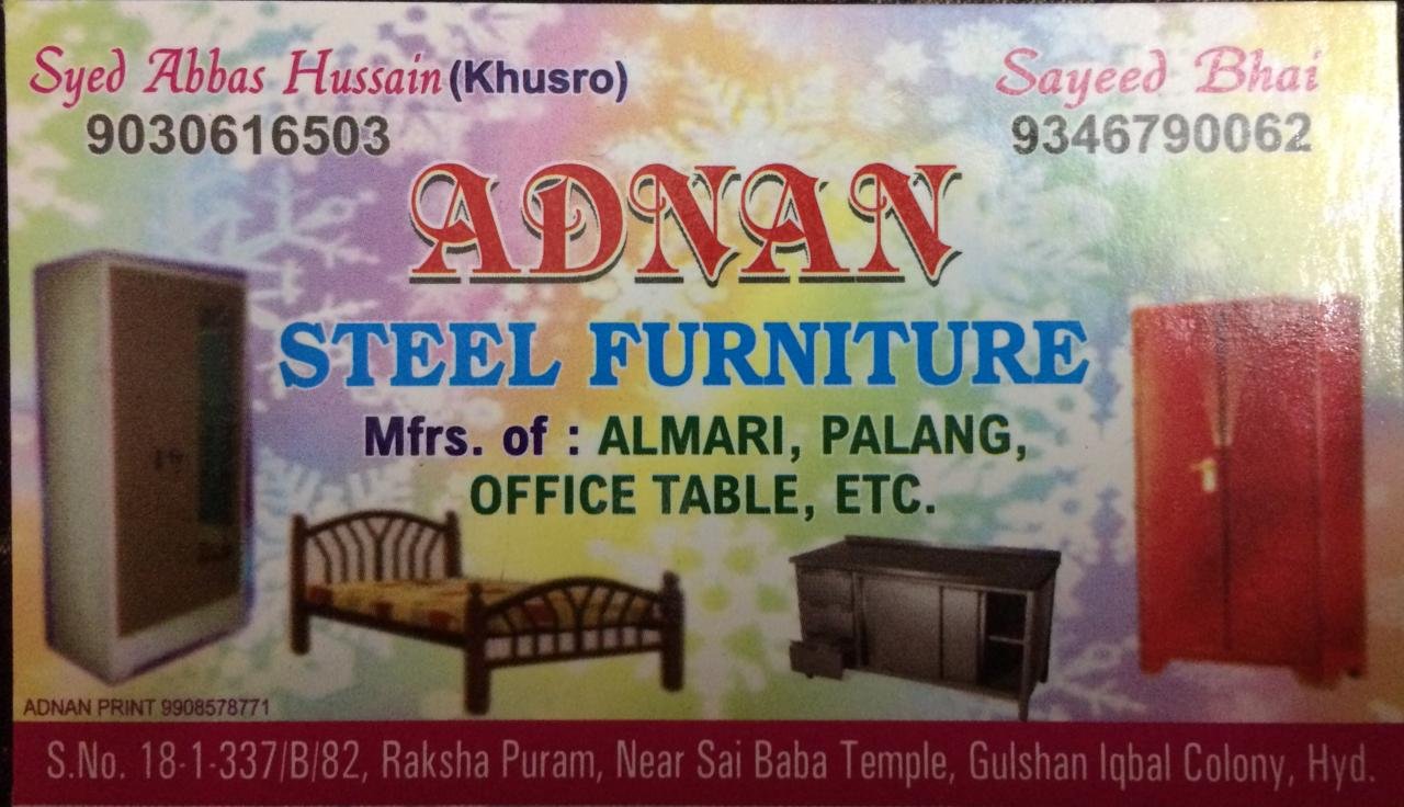 Adnan Raksha Adnan Steel Furniture, Rakshapuram - Bajrai Online Solutions