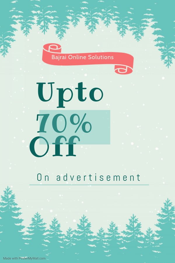 70% Off on Advertisement