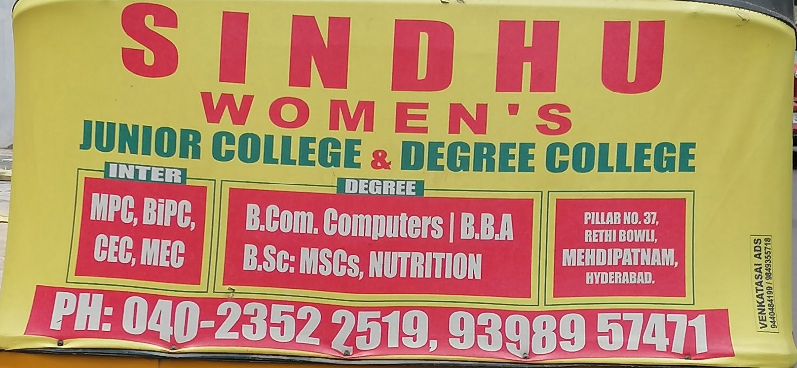 Sindhu Women’s Junior and Degree College, Mehdipatnam