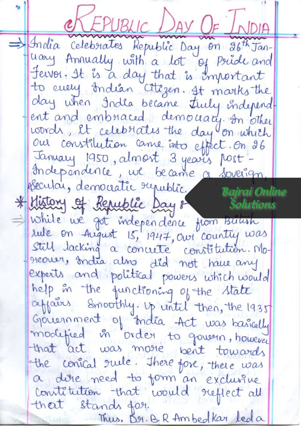 Republic Day of India by Mahreen Sultana