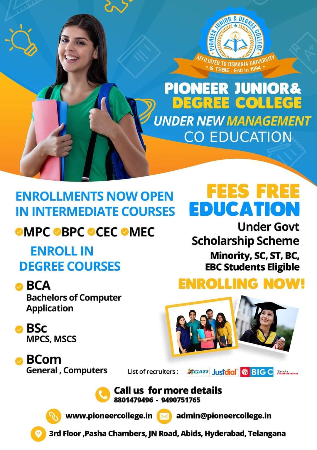 Pioneer Junior and Degree College Abids