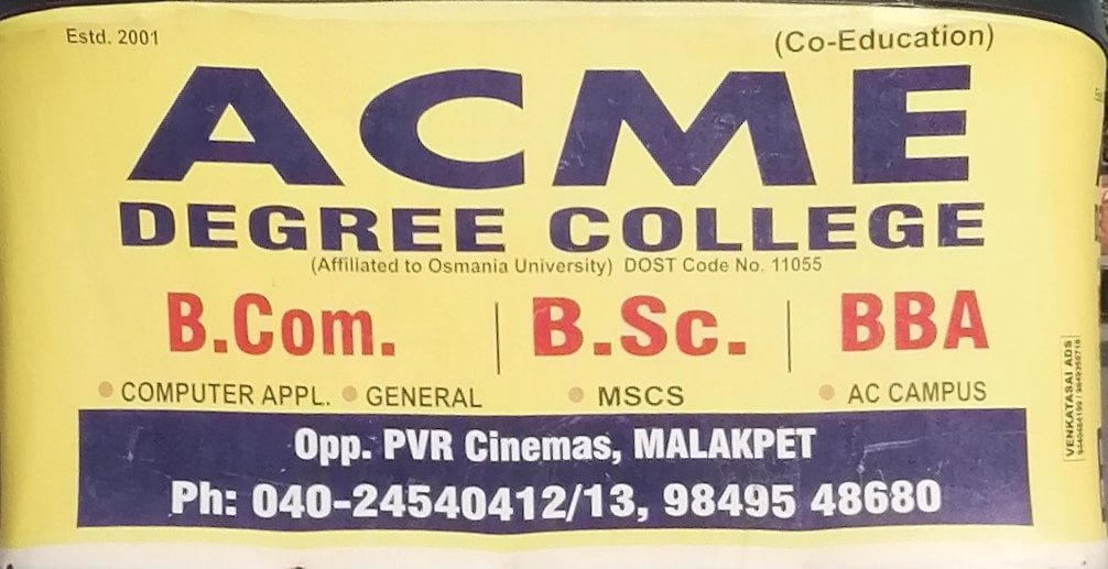 ACME Degree College, Malakpet