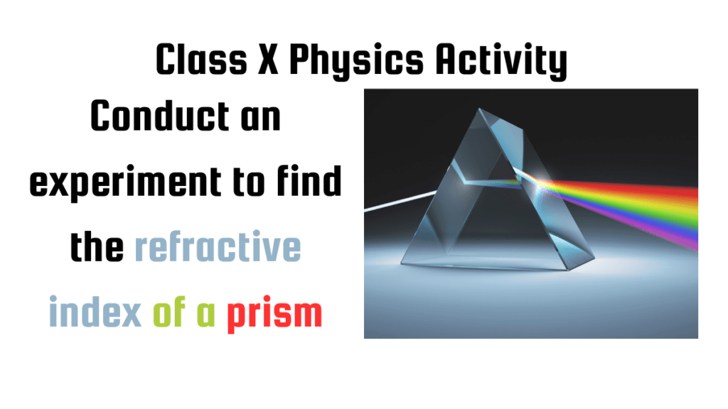 refractive index of a prism experiment