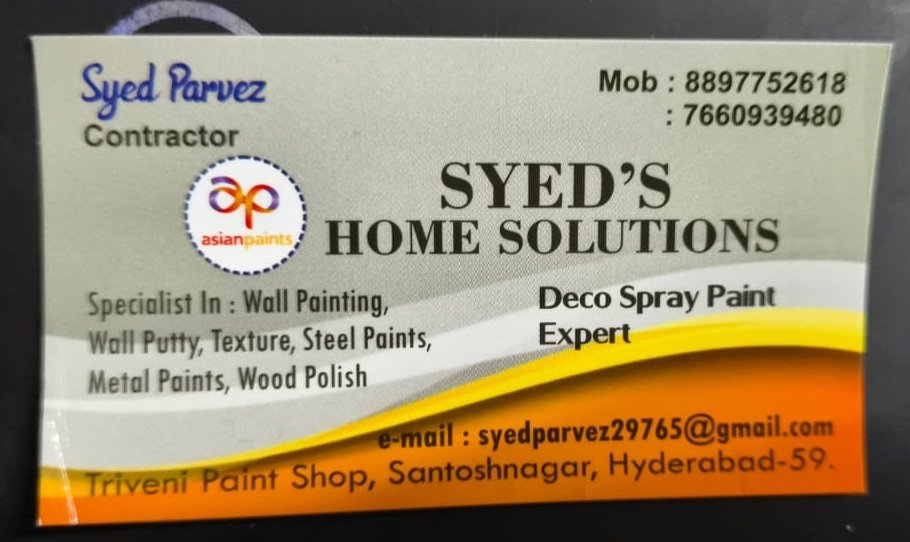 Syed Home Solutions Santosh Nagar Hyderabad